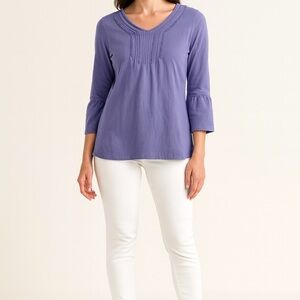 💜 Maidenform Lavender Cotton Blouse – Size XL